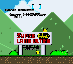 Super Pika Land Ultra - Vanilla Version Title Screen